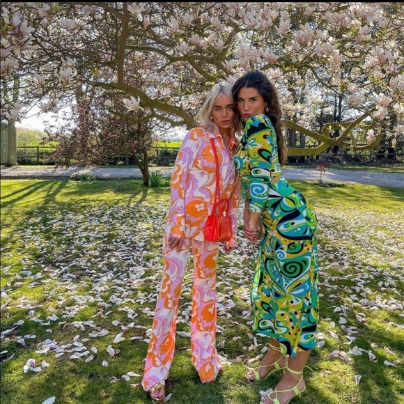 New Zara Set Top+Skirt Green Black - Picture 7 of 16